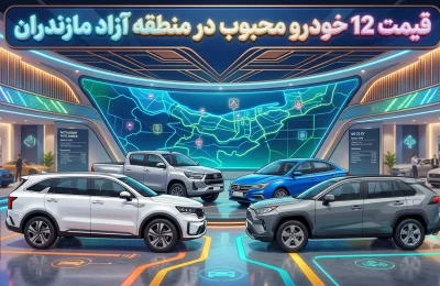 خودرو های محبوب در منطقه آزاد مازندران + قیمت